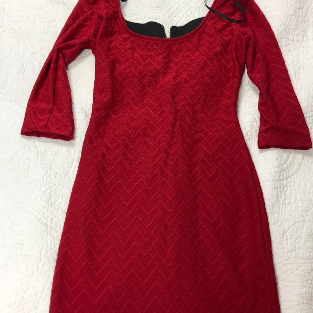 Red mini dress